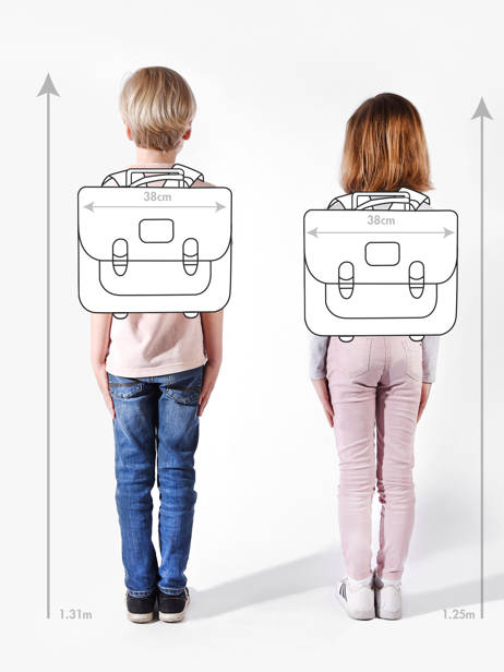 Boekentas Op Wieltjes 2 Compartimenten Tann's Blauw les fantaisies f 42249 ander zicht 1